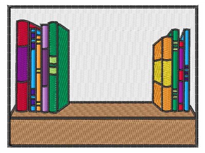 Bookcase Machine Embroidery Design
