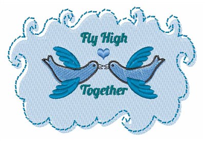 Fly High Together Machine Embroidery Design