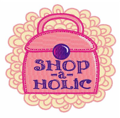 Shop-a-Holic Machine Embroidery Design