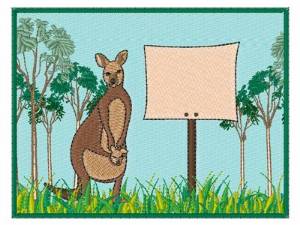 Picture of Kangaroo Scene Machine Embroidery Design