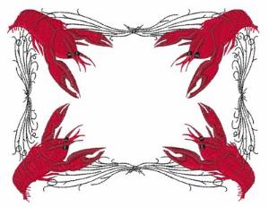 Picture of Crawfish Frame Machine Embroidery Design