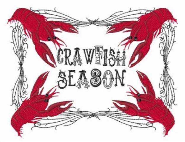 Picture of Crawfish Season Machine Embroidery Design