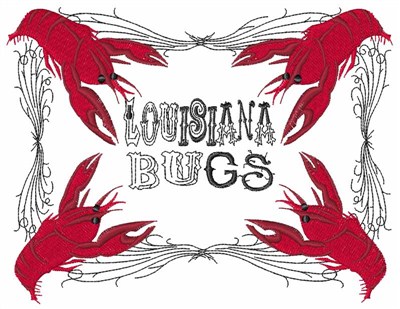 Louisiana Bugs Machine Embroidery Design