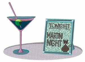Picture of Martini Night Machine Embroidery Design
