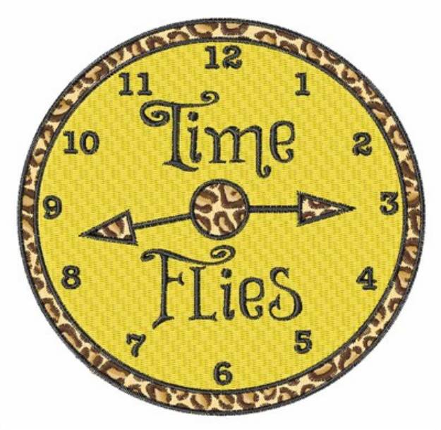 Picture of Time Flies Machine Embroidery Design