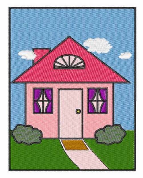 Picture of Framed House Machine Embroidery Design