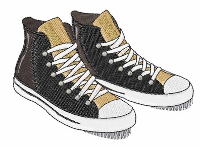 High Top Sneakers Machine Embroidery Design