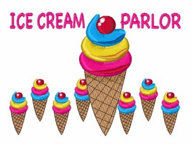 Picture of Ice Cream Parlor Machine Embroidery Design