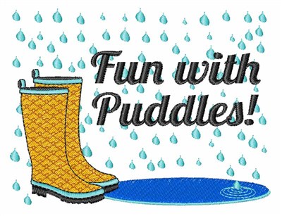 Fun With Puddles Machine Embroidery Design