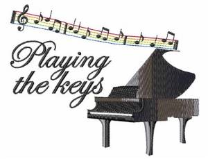 Picture of Playing the Keys Machine Embroidery Design