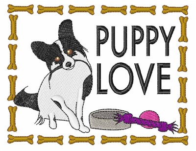 Puppy Love Machine Embroidery Design