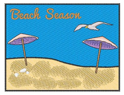 Beach Season Machine Embroidery Design
