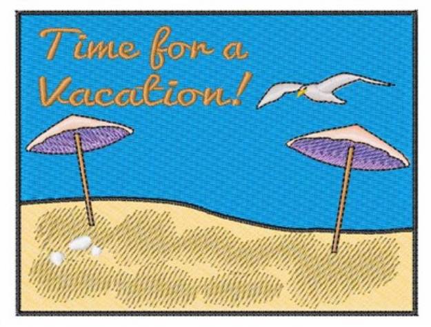 Picture of Time For a Vacation! Machine Embroidery Design