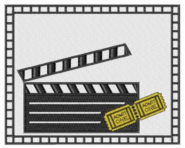 Picture of Framed Movie Cue Machine Embroidery Design