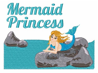 Mermaid Princess Machine Embroidery Design