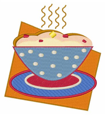 Bowl of Oatmeal Machine Embroidery Design