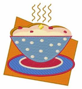 Picture of Bowl of Oatmeal Machine Embroidery Design