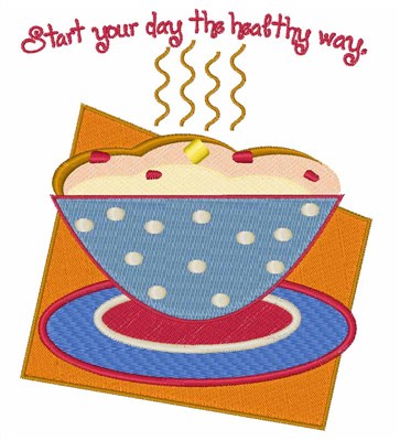 Start Your Day Healthy Machine Embroidery Design