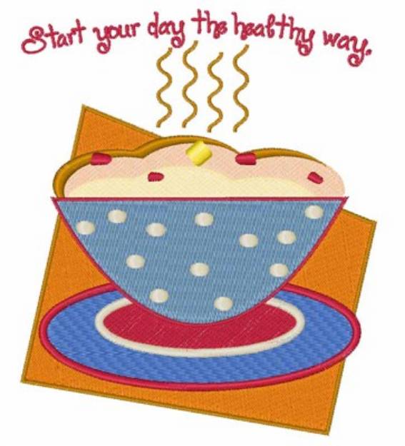 Picture of Start Your Day Healthy Machine Embroidery Design