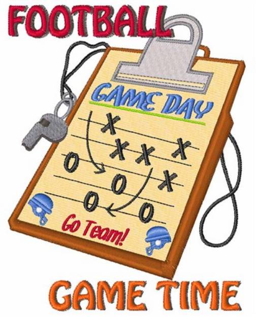 Picture of Football Game Time Machine Embroidery Design