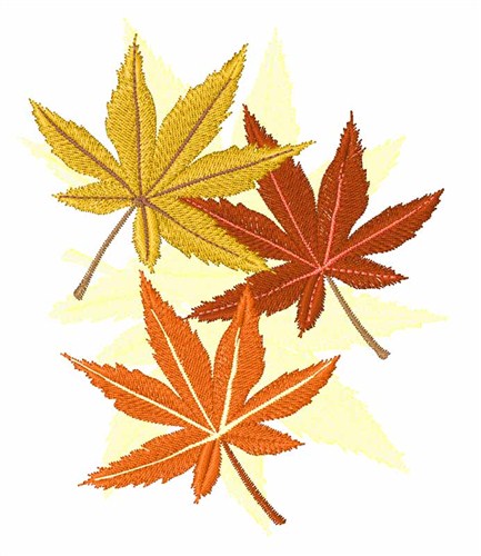 Autumn Marijuana Leaves Machine Embroidery Design