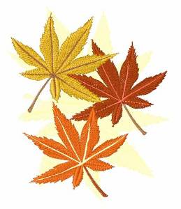 Picture of Autumn Marijuana Leaves Machine Embroidery Design