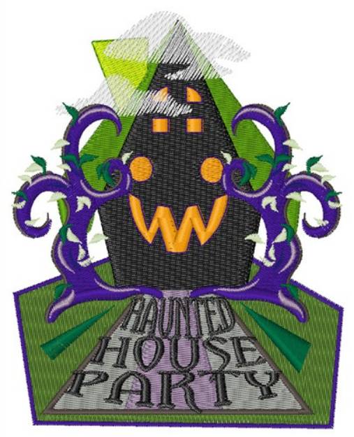 Picture of Haunted House Party Machine Embroidery Design