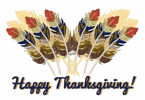 Thanksgiving Feathers Machine Embroidery Design