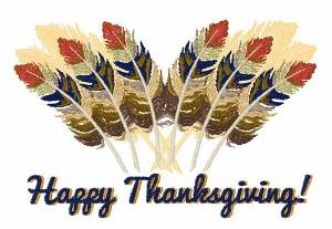 Picture of Thanksgiving Feathers Machine Embroidery Design
