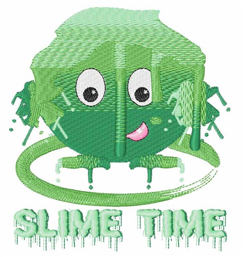 Slime Time Machine Embroidery Design