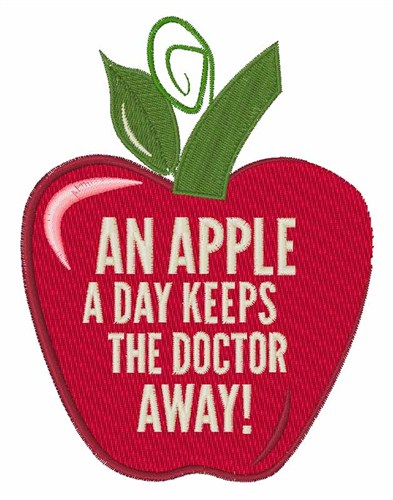 An Apple a Day Machine Embroidery Design