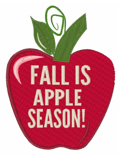 Fall is Apple Season Machine Embroidery Design