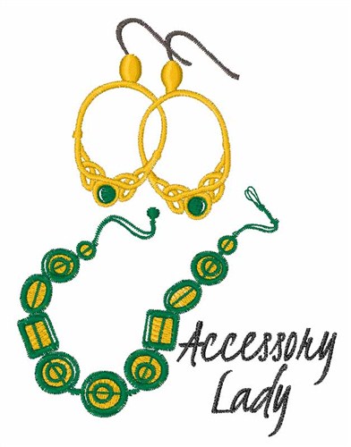Accessory Lady Machine Embroidery Design
