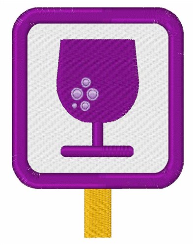 Wine Sign Machine Embroidery Design