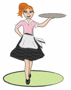 Picture of Waitress Machine Embroidery Design