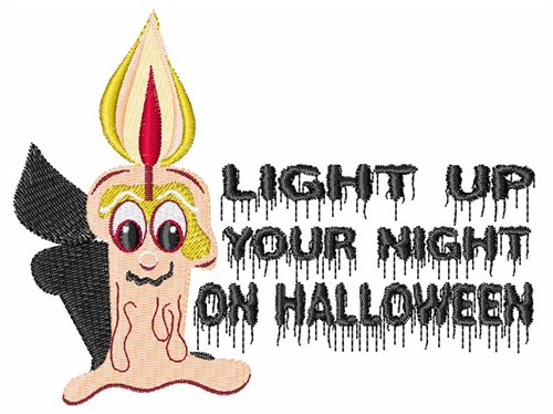 Light Up Your Halloween Machine Embroidery Design