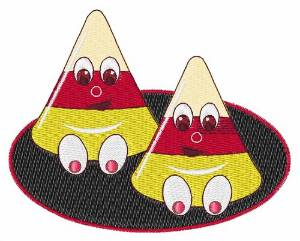 Picture of Candy Corn Faces Machine Embroidery Design