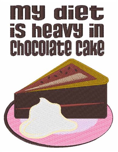 Diet in Chocolate Heaven Machine Embroidery Design