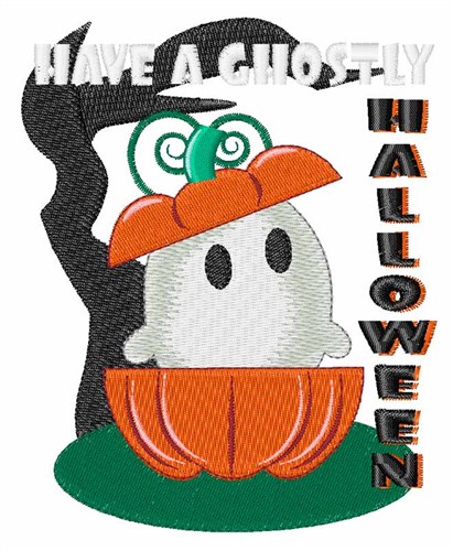 Ghostly Halloween Machine Embroidery Design