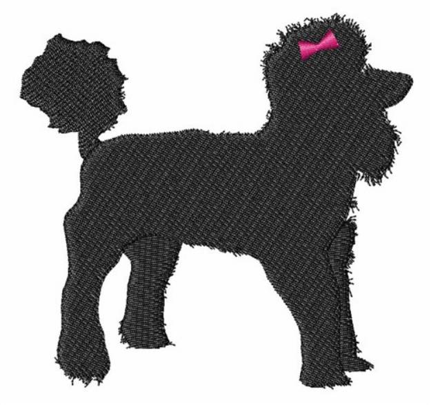 Picture of Black Poodle Machine Embroidery Design