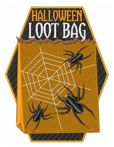 Halloween Loot Bag Machine Embroidery Design