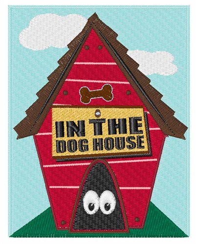In the Dog House Machine Embroidery Design
