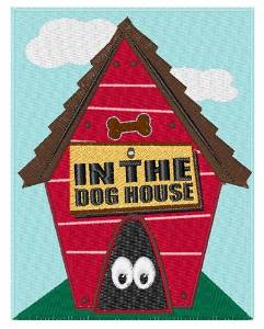 Picture of In the Dog House Machine Embroidery Design