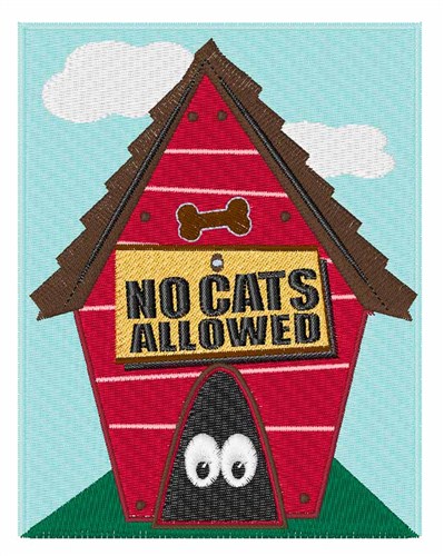 No Cats Allowed Machine Embroidery Design