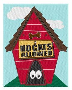 Picture of No Cats Allowed Machine Embroidery Design