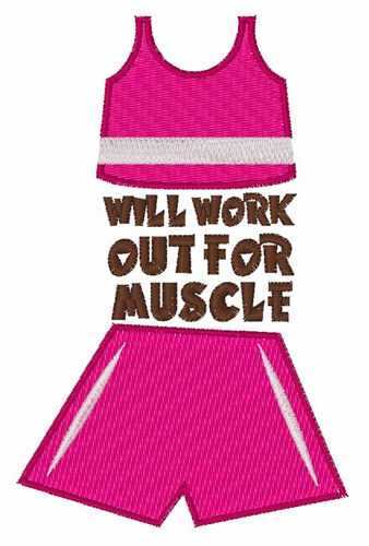 Work Out For Muscle Machine Embroidery Design