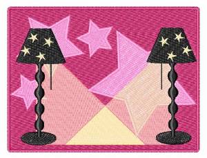 Picture of Stars Lamps Machine Embroidery Design