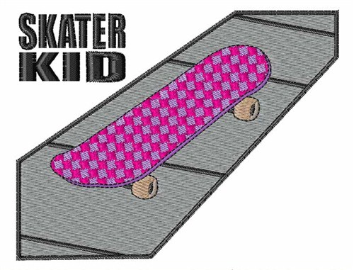 Skater Kid Machine Embroidery Design