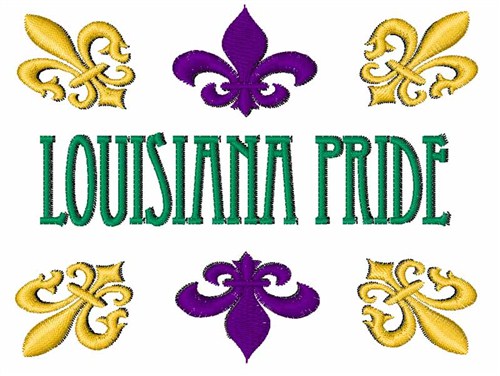 Louisiana Pride Machine Embroidery Design