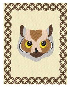 Picture of Framed Owl Machine Embroidery Design